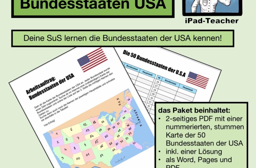Lerne die Bundesstaaten der USA kennen!